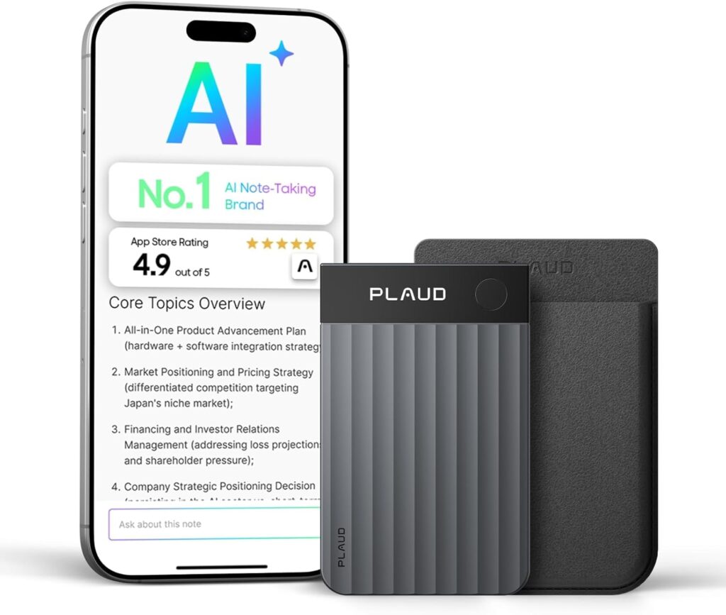 PLAUD Note AI voice recorder for meeting transcription – best AI gadgets in 2026