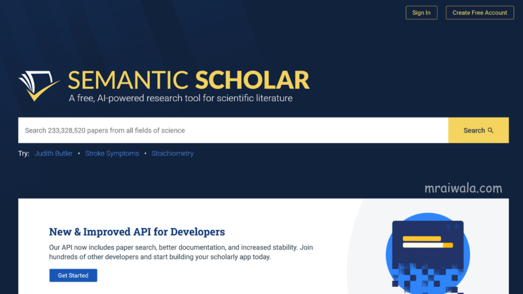 Semantic Scholar is best for finding research papers. It finds