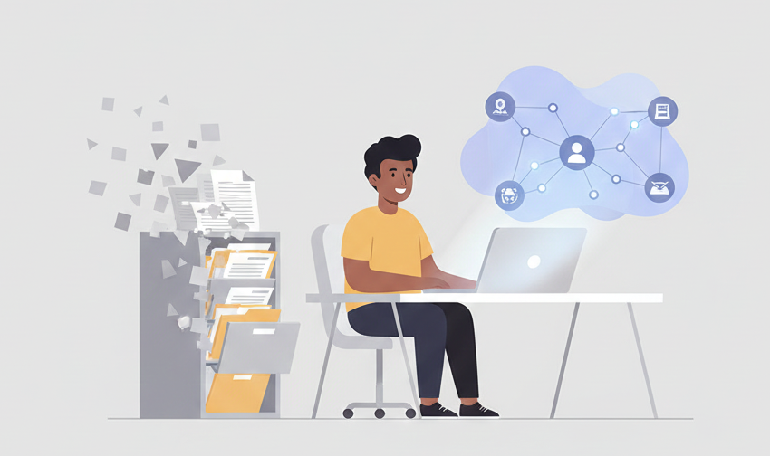 AI Will Eat Tech Documentation A creator working calmly with AI support.