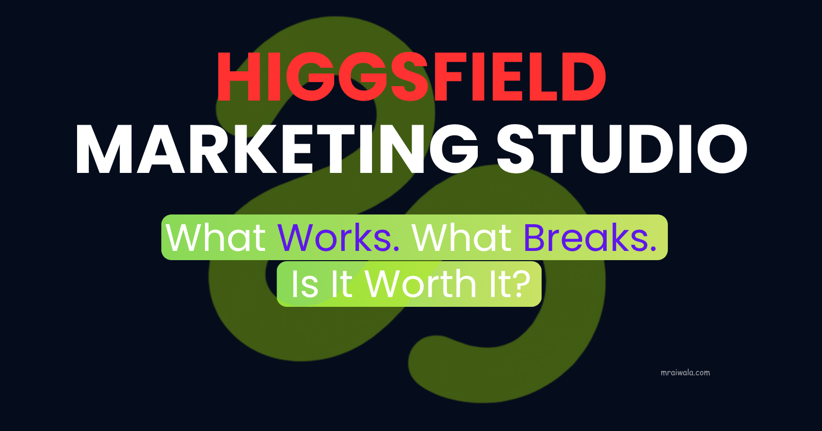 Higgsfield Marketing Studio